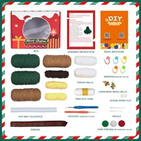 Kit de crochet de dessin animé mignon arbre de noël bricolage ensembles de tricot pour adultes enfants débutants maternité coton polyester