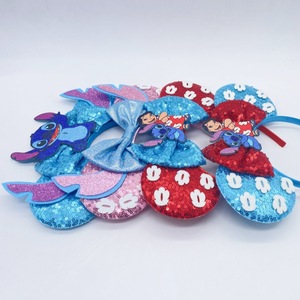 ミッキーマウスヘアアクセサリー子供用遊園地フェスティバル用ボウノットパーティーヘッドバンド在庫 - Product Image 4