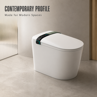 Toilette intelligente en céramique avec siphon en S, fixation au sol, désodorisation automatique, télécommande