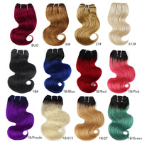 Lots de mèches brésiliennes en cheveux humains naturels, couleur ombrée, ondulées, avec closure pour extensions capillaires