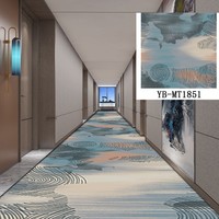 Moquette murale ignifuge de luxe imprimée pour couloir d'hôtel, chambre d'hôtes, sol commercial