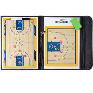 Tableau tactique de basketball portable et pliable en PU, tableau d'entraînement flexible en cuir avec stylo pour l'entraînement - Product Image 6