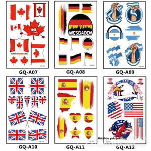 Pegatinas de Tatuajes Temporales con Transferencia de Agua, Diseño de Formas Geométricas para <span class=keywords><strong>Cara</strong></span>/Cuerpo Completo, Ideales para Competiciones Deportivas - Product Image 2