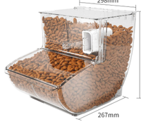 Distributeur de nourriture en vrac en acrylique transparent sans BPA, à alimentation par gravité, pour céréales, noix, bonbons, aliments secs