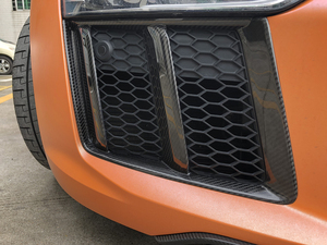 Parfaitement adapté aux évents de grille de brouillard de pare-chocs avant en Fiber de carbone sec pour Audi <span class=keywords><strong>R8</strong></span> <span class=keywords><strong>V10</strong></span> <span class=keywords><strong>Plus</strong></span> Coupé 2 portes 16-18 - Product Image 3