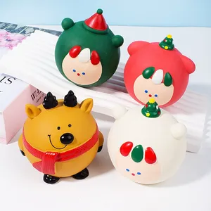 Christmas Reindeer <strong>Dog</strong> <strong>Toy</strong> <strong>Latex</strong> Chew Ball for <strong>Dogs</strong> <strong>Squeaky</strong> Bite Chew <strong>Dog</strong> <strong>Toy</strong> - Product Image 5