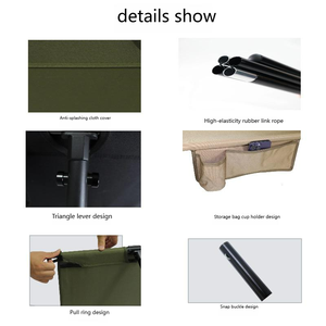 Letto Pieghevole Moderno da Esterno, Allargato 90cm, Ultra Leggero in Lega di Alluminio, Portatile per Campeggio, Tenda, Tour in Auto, Campeggio Militare, in Metallo - Product Image 2