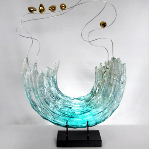 Escultura circular transparente de resina para decoración del hogar 005 - Product Image 3