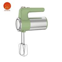 Mini-mélangeur électrique 300W 5 vitesses, design léger et portable, bouton d'éjection des fouets, crochets à pâte en acier chromé, usage domestique