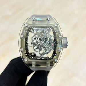 Reloj Mecánico Automático Tourbillon de Diseño Hueco con Carcasa de Cristal Transparente de Alta Calidad, Rectangular, de Lujo, en Oferta - Product Image 5