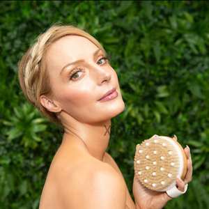 Set di Spazzole per il Corpo con Logo Personalizzato, Setole Naturali Esfolianti per Doccia e Bagno, Spazzola Ovale in Legno per la Cura della Bellezza - Product Image 4
