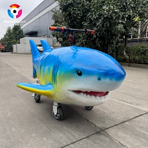 Manège extérieur en forme de requin, voiture robot électrique pour enfants, idéal pour parcs à thème, centres commerciaux et aires de jeux commerciales - Product Image 2