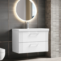 Meuble lavabo mural à deux tiroirs de 32 pouces de style européen