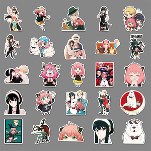 สติกเกอร์ไวนิล PVC อนิเมะกำหนดเองขายส่ง50ชิ้นสติกเกอร์โฮโลแกรมกันน้ำอนิเมะการ์ตูนสายลับสติกเกอร์ครอบครัว - Product Image 5