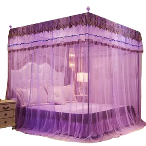 宮殿スタイルのプリンセス飾るロマンチックなベッド蚊クイーンサイズのベッド蚊帳
