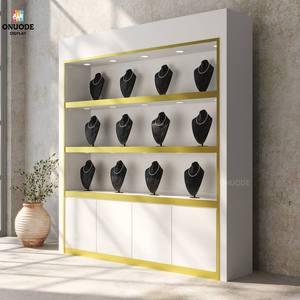 Modern LED Spotlight Table <b>Wall</b> Recessed Jewelry <b>Display</b> <b>Case</b> with Locking Mirror for Showcases - Product Image 2
