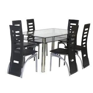 Tavolo da pranzo francese di design classico economico tavolo da pranzo di lusso con struttura in metallo con 6 sedie per sala da pranzo