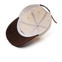 Casquette de baseball en velours côtelé à deux tons de haute qualité avec logo brodé personnalisé vintage à lettres brodées