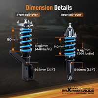 Amortiguadores MaXpeedingrods de 24 Vías, Kit de Suspensión para Honda CRV 2002 2003 2004 2005 2006, Amortiguadores de Uso Diario