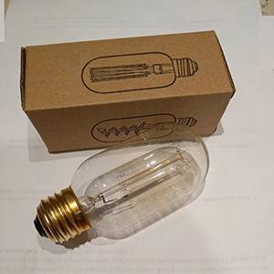 Ampoule à incandescence vintage T45 40W <span class=keywords><strong>petit</strong></span> tube en verre avec filament de tungstène <span class=keywords><strong>Edison</strong></span> Style E26/E27 240v - Product Image 4