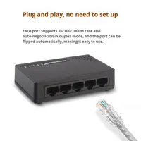 Autre commutateur réseau Gigabit 5 ports 1000M, routeur de ligne, moniteur, répartiteur WD-1005GX pour la maison et le bureau