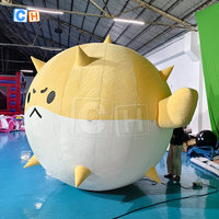 Décoration de mascotte de poisson-globe en peluche gonflable OEM ODM Décoration d'événement de modèle animal gonflable