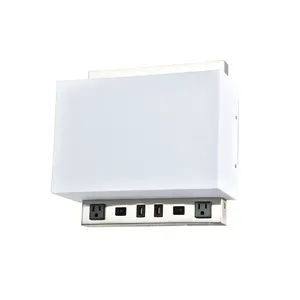 2 Light Wall Sconce Hotel Room Bedside 2 Switch 2 USB 1 Outlet Wall Lamp for Livingroom Bedroom