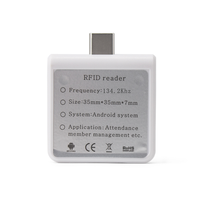 Lector USB Android para Microchip RFID EM4305 de 134.2KHZ para Animales, Mini Lector para Teléfono Móvil