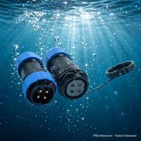Connecteur aéronautique en laiton DIN étanche IP68 SP21, 2, 3, 4, 5, 7, 9 broches, prise mâle/femelle, 30A CE