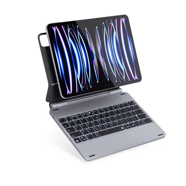 Aluminum Keyboard Case for iPad Pro 11 10.9 RGB Backlit Magic Keyboard USB Quite Key Magnetic Stand Case Various Alloy Touch Pad