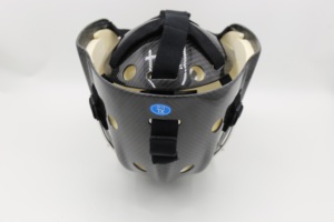 YOUNGSON Factory Wholesale High Quality Carbon Fiber Hockey Goalie Helmet For Ice HockeyAnti Fog Anti Scratch Polycarbonate Viso - Product Image 2