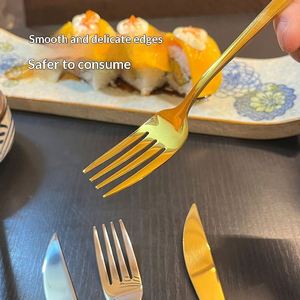 304 1810 Stainless Steel Gold Dessert <b>Spoon</b> Home Use Coffee <b>Spoon</b> Fork Knife Cutlery Set <b>Small</b> Tableware <b>Spoon</b> - Product Image 1