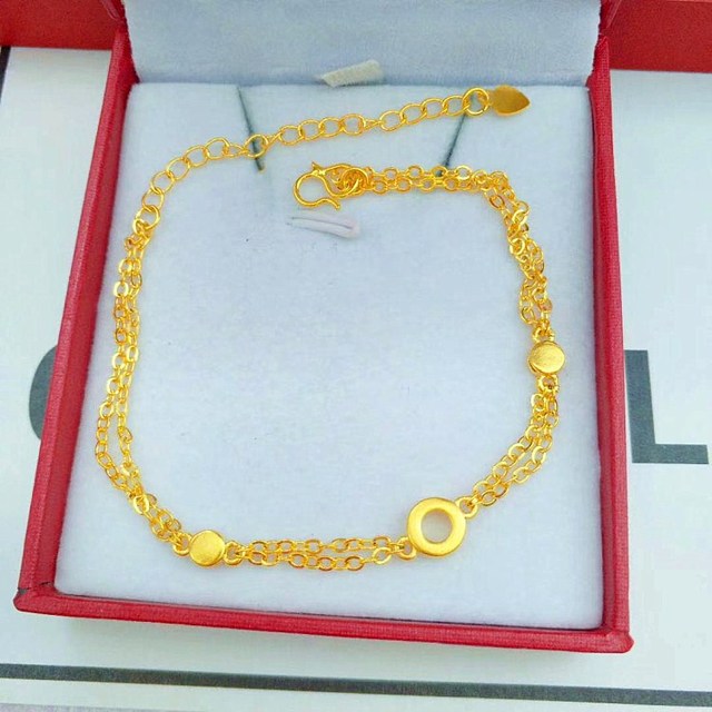 Dubai Jewelry Gold PlatedPlain Ring Bracelet Vacuum Plating Star Bracelet Exquisite Craftsmanship Gold Plated Ladies Jewelry