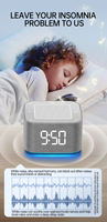 Lampe de sommeil avec 32 sons naturels, fonction de minuterie, dispositif anti-anxiété pour les mères en pré- et post-partum