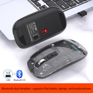 Souris de jeu sans fil double mode <span class=keywords><strong>USB</strong></span>, coque transparente, un bouton, <span class=keywords><strong>Web</strong></span> AI, design ergonomique fin, fonctionnement silencieux pour tablette - Product Image 6