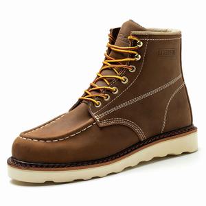 2023 goodyear welt populaire imperméable léger confortable chaussures de sécurité coupe moyenne bottes pour hommes - Product Image 3