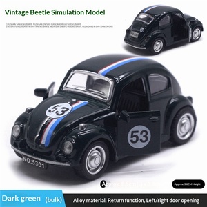 Modellino Auto Vintage Beetle in Lega Metallica con Porte Apribili, Espositore per Decorazione Torte, <span class=keywords><strong>Scala</strong></span> <span class=keywords><strong>1</strong></span>:<span class=keywords><strong>43</strong></span> - Product Image 4