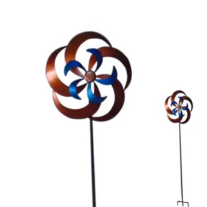 Premium Qualität Custom ized Metal Garden Stake Wind Spinner Künstlerische handgemachte Zier dekoration für Yards im Freien