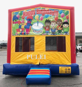 Château gonflable commercial en plein air pour enfants joyeux anniversaire maison gonflable air moonwalk cavaliers pour la <span class=keywords><strong>location</strong></span> de fête - Product Image 2