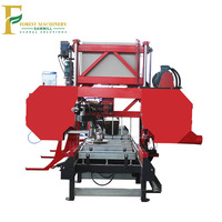 Scie à ruban horizontale automatique haute précision pour usage intensif, machine de découpe de billes de bois, pour usine forestière et de travail du bois, moteur 18KW - Vente chaude