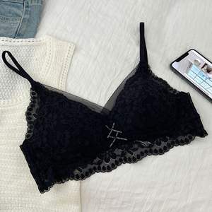 Vente en gros de chemisiers et hauts en dentelle florale pour femmes, camisoles sexy sans fil, soutiens-gorge sans manches, sous-vêtements - Product Image 4