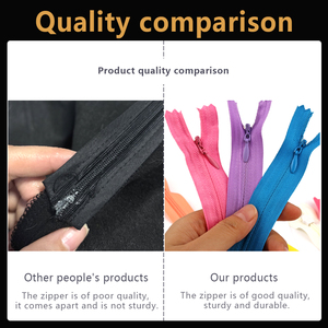 Venta al por Mayor de Fábrica # <span class=keywords><strong>Cremallera</strong></span> <span class=keywords><strong>invisible</strong></span> de nailon de 3 hilos con extremos cerrados, 20cm, 35cm, 40cm, color personalizado, <span class=keywords><strong>cremallera</strong></span> oculta suave para <span class=keywords><strong>coser</strong></span> vestidos - Product Image 5