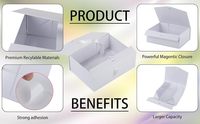 Boîtes cadeaux de luxe en carton durable avec fermeture magnétique et estampage à chaud, pour cadeaux de mariage et ensembles cosmétiques