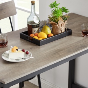 Juego de mesas y sillas altas de madera modernas con envío directo de una pieza, barril de café para cocina casera - Product Image 2