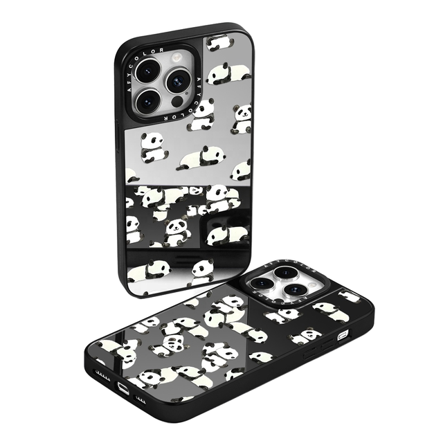 AFYCOLOR Cute Panda Printing Shockproof Magnetic Ring Holder Mobile Phone Cases for for 15/14/13 Pro Max