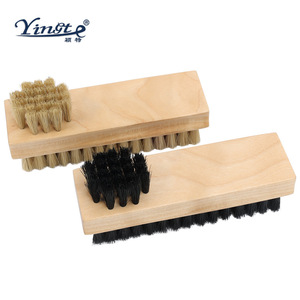 Cepillo de Doble Cara para Zapatos Yinste, de Madera Maciza con Cerdas de Jabalí, Herramienta de Limpieza para Eliminar Manchas - Product Image 2