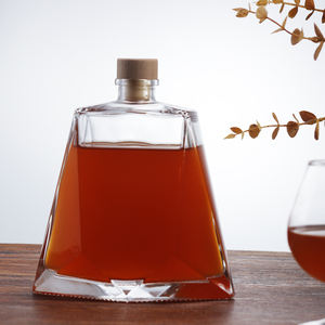 Bouteille de boisson à fond plat personnalisée en gros fond épais verre spiritueux Brandy <span class=keywords><strong>Xo</strong></span> whisky <span class=keywords><strong>rhum</strong></span> tequila <span class=keywords><strong>prix</strong></span> du fabricant - Product Image 2