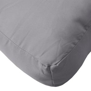 VidaXL W2B cuscino Pallet 100% poliestere grigio tessuto 19.7x15.7x4.7 pollici morbido sbiancato borse versatili rivestimento abiti - Product Image 6