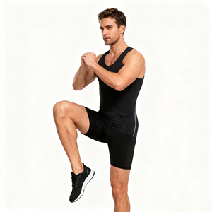 Fabricación de tela ajustada deportiva Chaleco atlético sin mangas Hombres Camisetas sin mangas Deportes Correr al aire libre Sin mangas Hombres Tops activos - Product Image 2