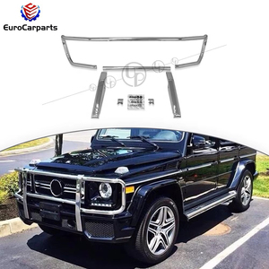 Barra de toro delantera para clase <span class=keywords><strong>G</strong></span> w463 1990-2018 año cromo o color negro accesorios de coche protector de parachoques delantero de acero inoxidable - Product Image 1